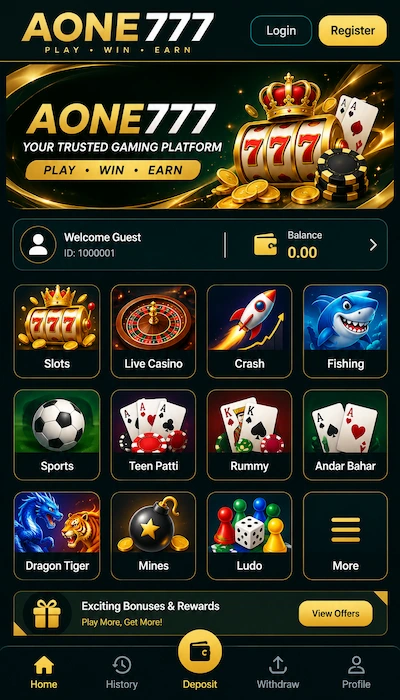aone 777 game dashboard image
