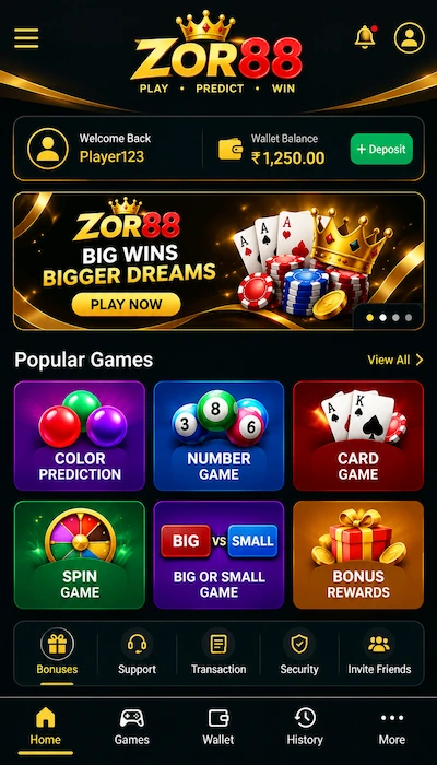 zor88 game dashboard image